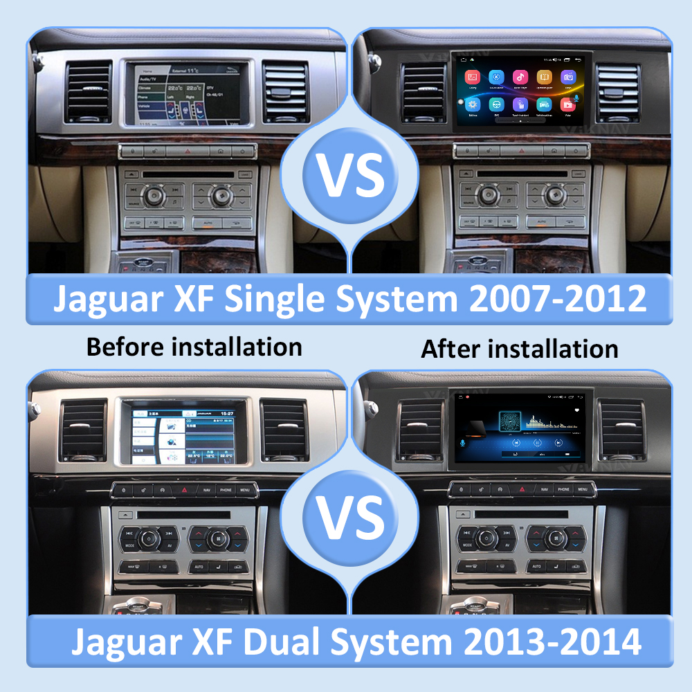 Keep Original Car Functions Android Head Unit For Jaguar XJ 2007-2014 With CarPlay
