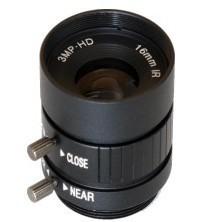 Wholesale 16mm Manual Iris Control lens, 3.0 Megapixel, 1/2