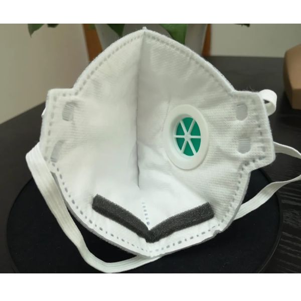 Nonwoven Disposable Vertical Fold Flat Foldable Respirator Face Dust Mask with Valve