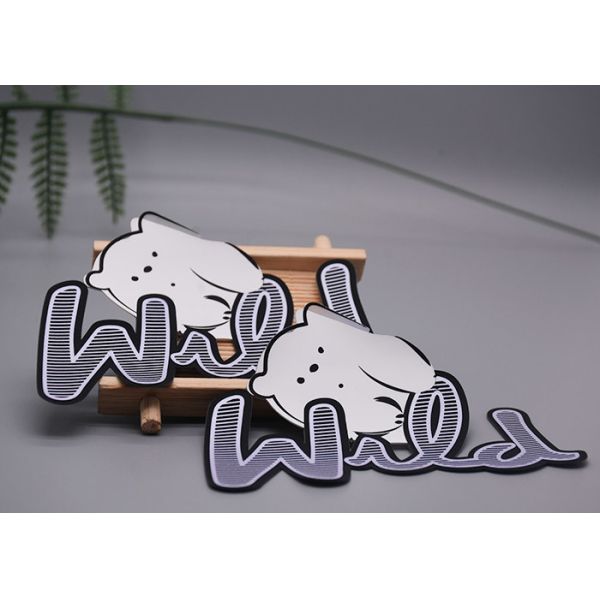 Customized Three Color Silicone Patch Eco Friendly Material For Clothing