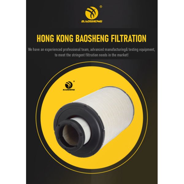 FA629 11110022 Excavator Cabin Air Filter Replacement 280mm OD