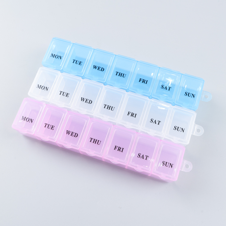 7 Grid Colorful Weekly 7 Day Medicine Organizer For Home Travel