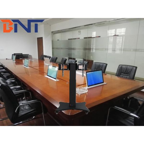 Electric Lifting Mobile Television Stand With Wireless Control System