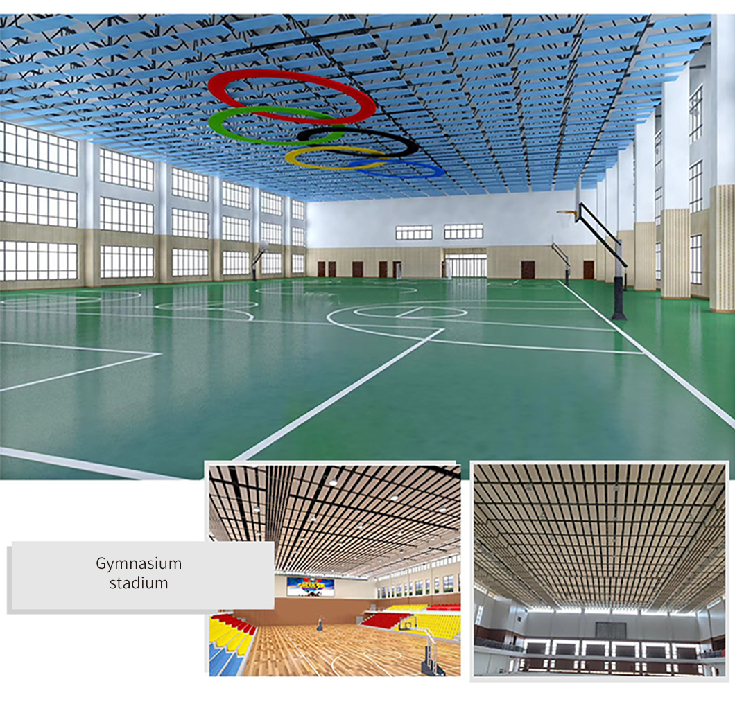 Customizable White Fiberglass Ceiling Panel for Auditorium 600x600 Acoustic Tiles