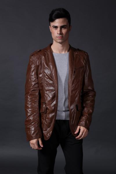 Quality Custom Colors 100%Viscose Mens Leather Suits With OEM Service For Adults for sale