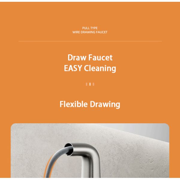 1.6KG Wiredrawing Copper Kitchen Faucet Tap For Bathroom Wash Basin Hot And Cold Water