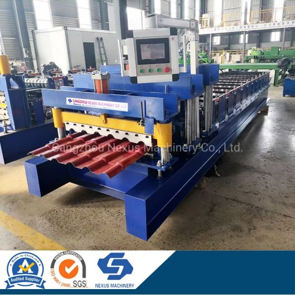 Color Steel Imitation Resin Glazed Tile Roof Sheet Roll Forming Machine
