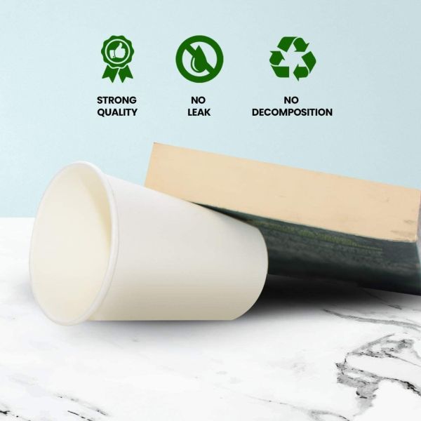 White Colour 4oz 100ml Take Away Single Wall Style Disposable Paper Cup