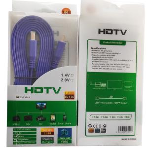 China Computer TV HD 3m Flat HDMI CCS Cable With Gold Plating Connector on sale