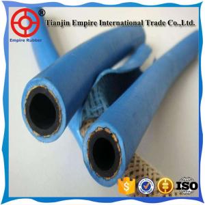 Wholesale Blue 15 mm  oxygen and acetylene delivery Twin Line Welding fiber woven flexible rubber Hose from china suppliers