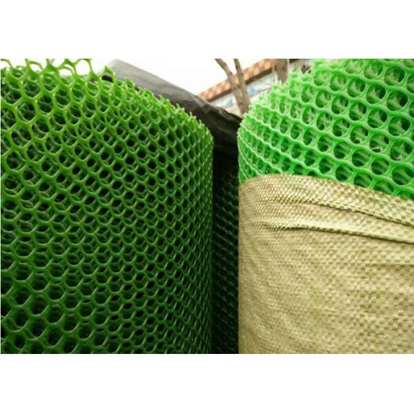 Green Colour 20mm Hole Extruded 5mm Plastic Netting Mesh For Fishing