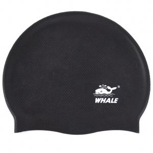 Black Silicone Swimming Hats Non Toxic For Men , Silicone Swim Cap