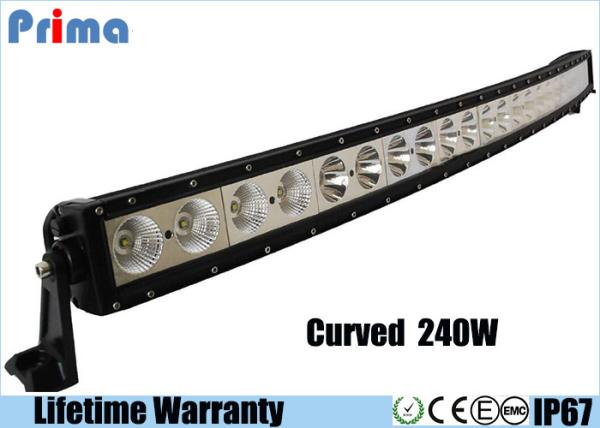 Quality 6000K 50 Inch LED Light Bar / PC Lens 21600lm Single Row 240w LED Light Bar  for sale