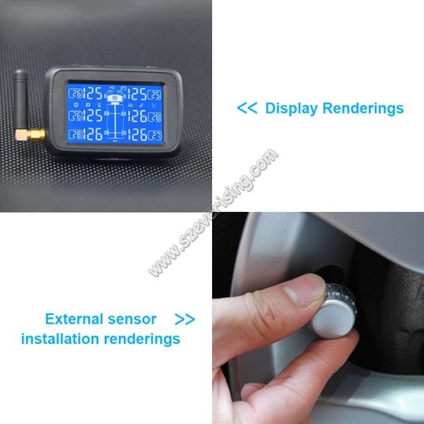 Factory Supply 12V Truck tpms tyre pressure monitors system TPMS Truck with internal external sensors