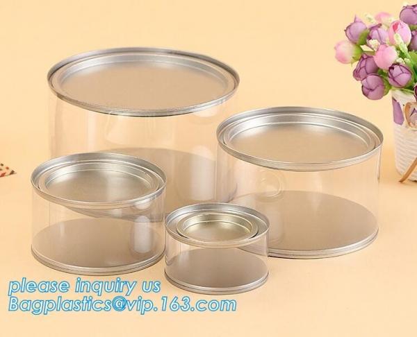 Quality 1 gallon clear plastic paint cans for packaging,Plastic Food Grade Clear PET Can Round Food Storage Container Screw Lid for sale