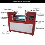 Red Color Electronic Heating Lab Two Roll Open Mill Mixing PE PP PVC EVA ABS