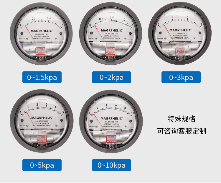 LEFOO Micro Air Differential Pressure Gauge 0-60PA Positive And Negative Pressure Gauge
