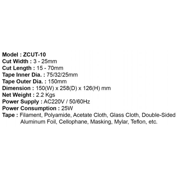 25W narrow width Automatic Carousel Tape Dispenser / Tape Dispenser ZCUT-10