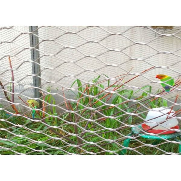 Flexible 316 Stainless Steel Rope Mesh High Strength Antirust For Bird Aviary