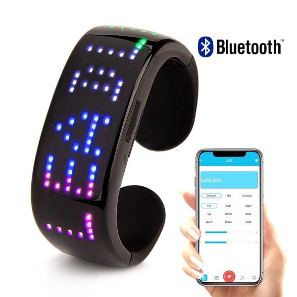 Quality Bluetooth Remote Control LED Bracelet App Programe Text Pattern for sale