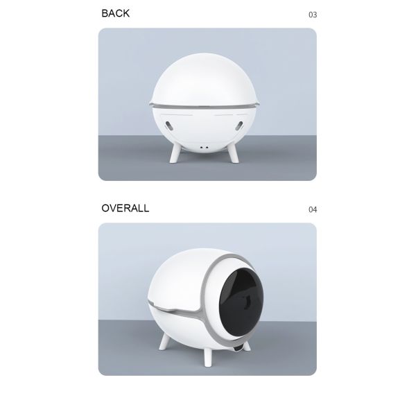 Plastic 6W Electric Cat Litter Box Self Cleaning Sustainable ODM