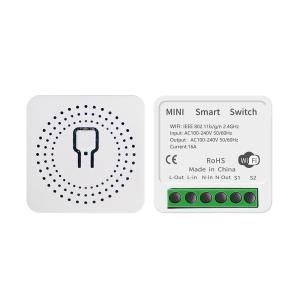 Wholesale Tuya Alexa Timer Smart Switch 10A Relay Module Work Remote Smart Switch support google Alexa voice control easy install from china suppliers