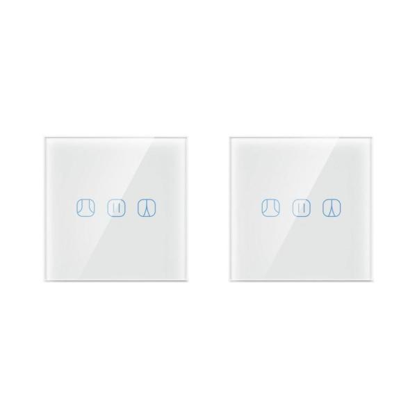 Quality 2 Gang WiFi RF Smart Switch 50Hz Remote Control Touch Curtain roller shutter Blinds Switch for sale