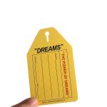 Yellow Custom Printed Paper Tags , Double Side Printing Apparel Hang Tags And