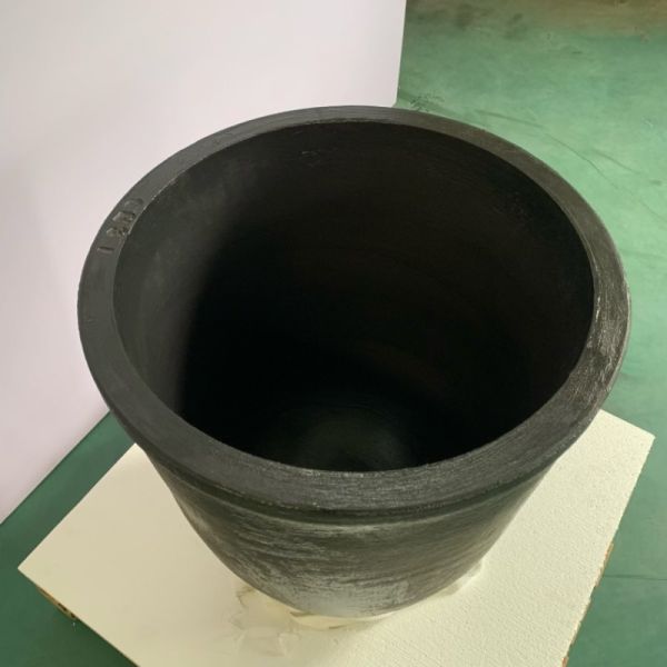 Round Silicon Carbide Graphite Crucible For Melting Aluminum Oxidation Resistance