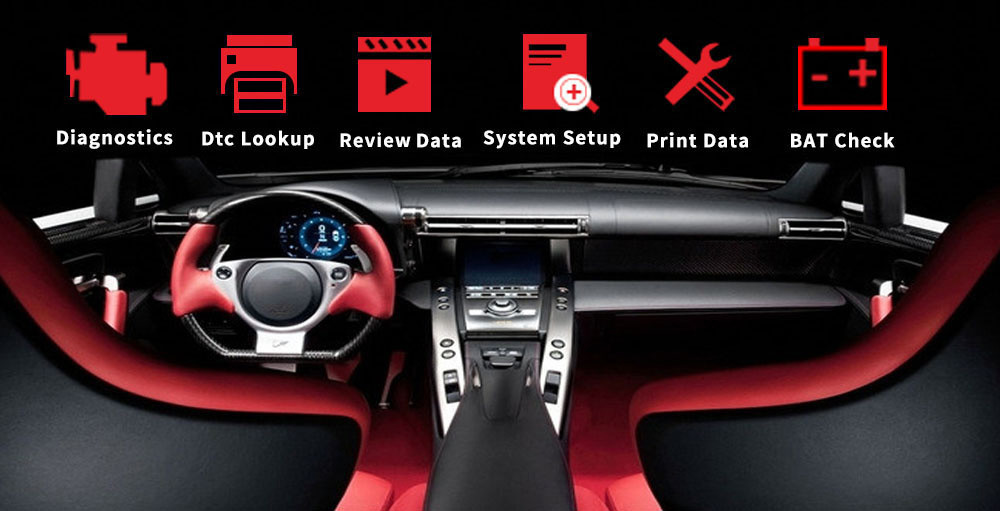 Portable Car Engine Diagnostic Tool 2.8 Inches TFT Screen 24 Months Warranty