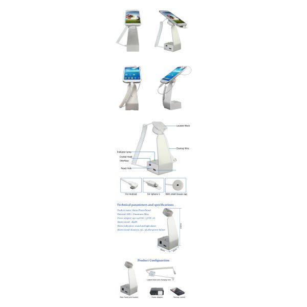 Burglar Alarm Anti Theft Phone Holder Anti Robbery Device for Cellphones