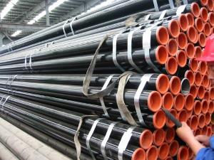 China API 5L Astm A53 A106 Seamless Steel Pipe With Black Coating Bevelled End And Caps on sale