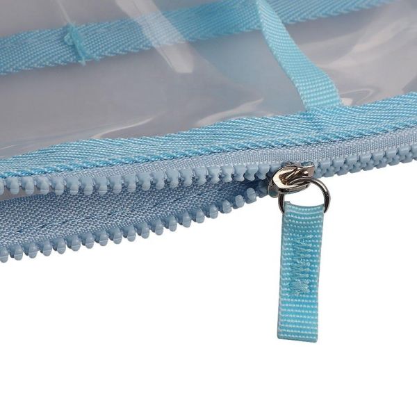 Biodegradable Pvc Zipper Pouch , Transparent Cosmetic Bag Easy Cleaning