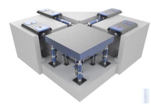 Three Axis Six Degree Freedom Seismic Station Vibration Test Equipment