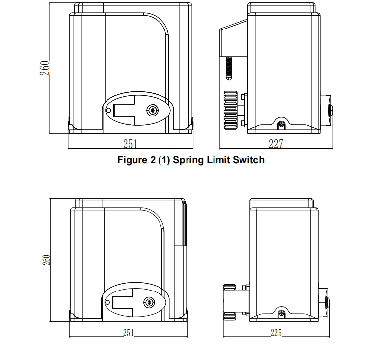 280W Automatic Sliding Gate Operator 55rpm 600Kg Electric Control RF Hopping