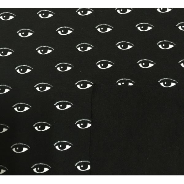 New Printing ! High class 100% cotton Eye Pattern for casual clothing Jacquard knitted fabric