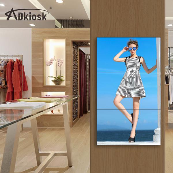 Quality BNC 2x3 3x3 Seamless LCD Video Wall RS232 With Floor Stand Bracket for sale