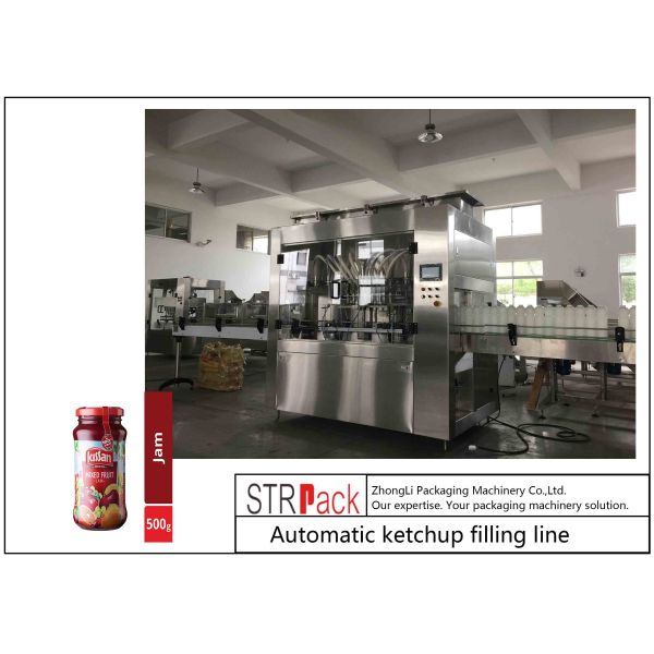 Jam Sauce Bottle Filling Line 16 Heads Ketchup Filling Machine High Speed