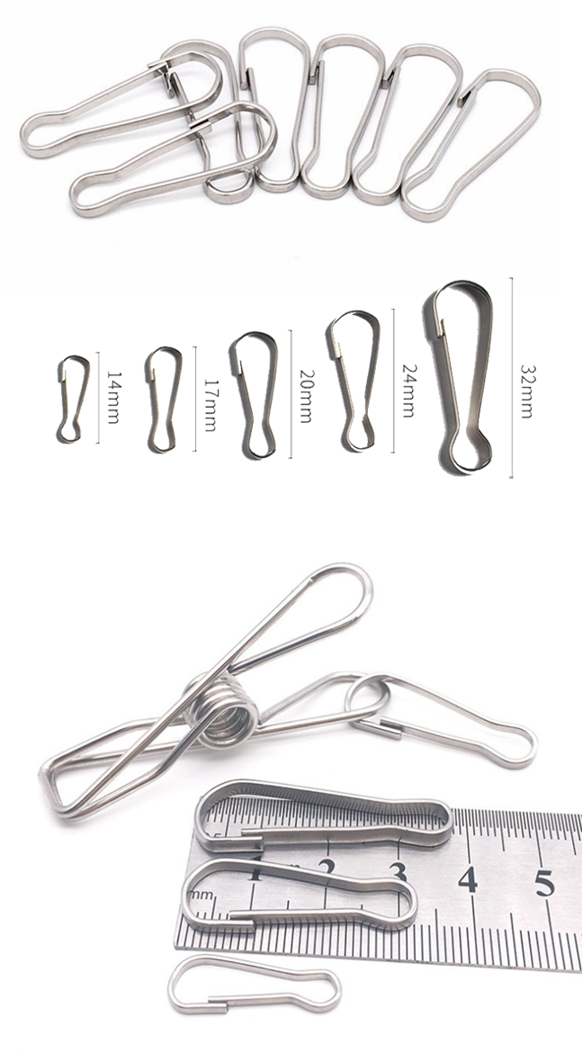 Stainless Steel Rope Hardware Accessories J Hanging Hook For Lanyard Fitting