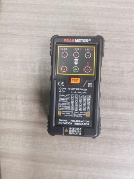 PEAKMETER PM5900 3 Motor Rotation Indicator Meter Sequence Tester Rotary Field