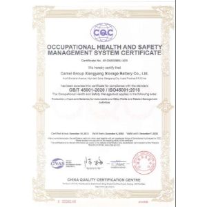 Camel Group Co., Ltd. Certifications