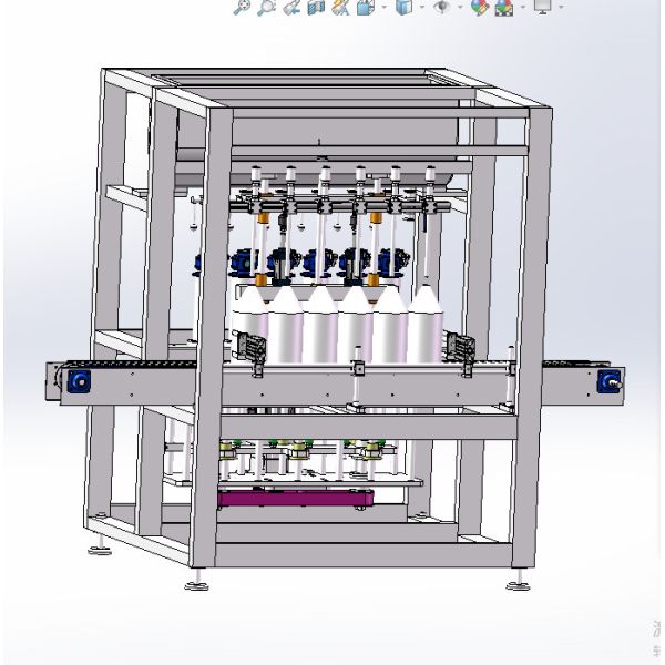 Lubricant Butter Linear Automatic Bottle Capping Machine PLC Liquid Soap Filling Machine