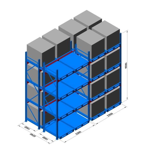 Heavy Duty Pallet Racks With Customized Number Of Levels Warehouse Storage Racks