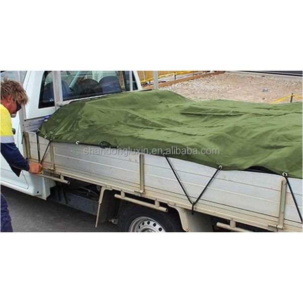 500D*200D Yarn Count Tarpaulin Cover Fabric for Waterproof PVC Tarps in Plain Style