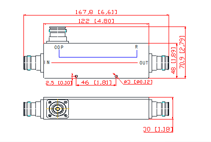 698-2700MHZ -163 PIM 40dB RF Directional Coupler