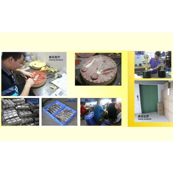 Enterprise Custom Metal Trophies Shiny Gold Plated With Embossed Logo