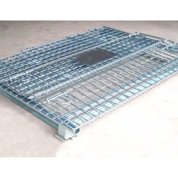 Ordinary Carbon Structural Steel 6.4mm Wire Pallet Cages Loading