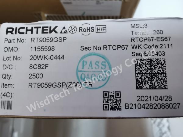 Quality RT9059GSP LDO Voltage Regulators 3A  Ultra-Low Dropout Voltage Regulator for sale