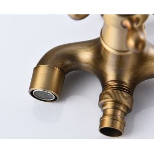 Antique Bronze Tap 45mm Outdoor Water Tap And Sprayer