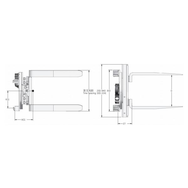 Turnaload Clamp On Forklift Top Clamp Frame Width 1040mm